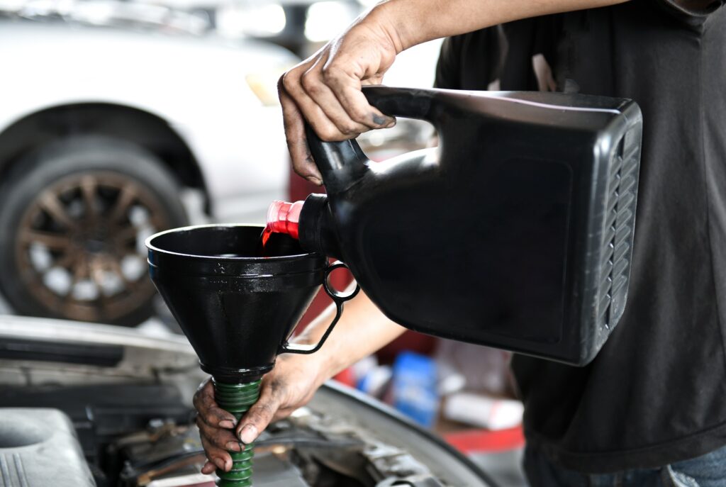 Add engine oil.