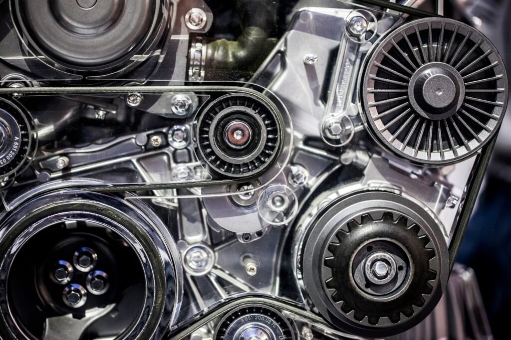 Modern Technology Cars Motor Engine Macro